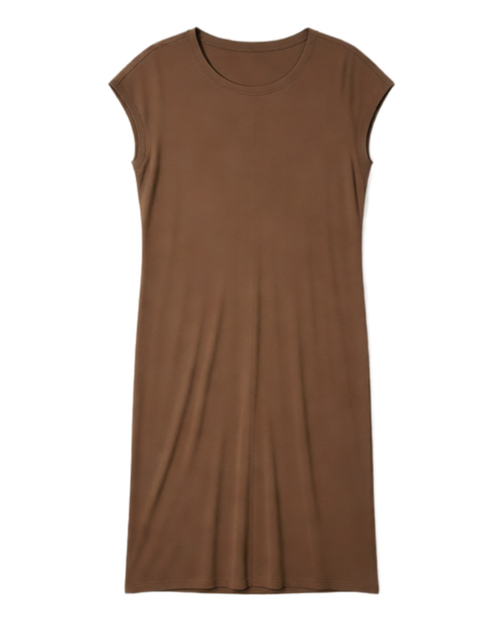 Everlane Lagenlook Cotton Midi Dress Brown Size L 100% Cotton